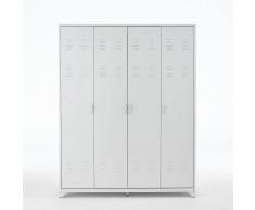 La Redoute Interieurs Armario con 4 puertas de metal Hiba blanco