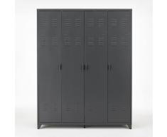 La Redoute Interieurs Armario con 4 puertas de metal Hiba gris