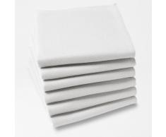 La Redoute Interieurs Mantel liso de poliéster (lote de 6) blanco