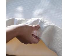 CALIGOMME Mantel protector blanco para mesa redonda blanco