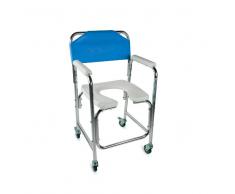 Silla Wc/inodoro De Aluminio, Con Ruedas Y Reposabrazos