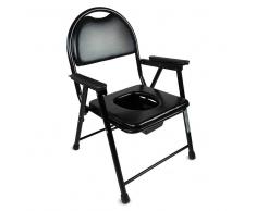 Silla Con Wc/inodoro De Acero Cromado, Plegable, Con (Mobiclinic)