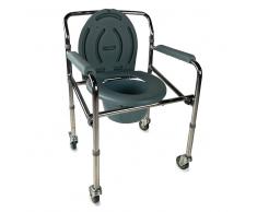 Silla Con Wc/inodoro De Acero Cromado, Plegable, Con (Mobiclinic)
