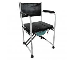 Silla Con Wc/inodoro De Acero Cromado, Con Tapa Y (Mobiclinic)