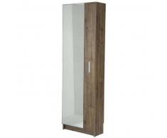 Mueble zapatero espejo Danubio 56AB Roble Puccini
