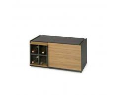 Mueble Botellero Guadarrama 2092 Negro + Nogal