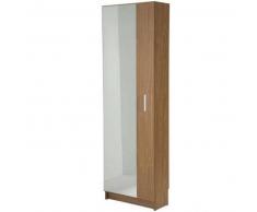 Mueble zapatero espejo Danubio 56AB Roble