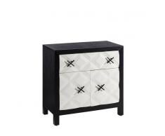 Ixia Mueble recibidor negro blanco 81x40x81,50cm