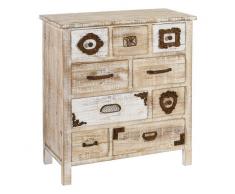 Ixia Mueble recibidor natural blanco 72x34x80cm