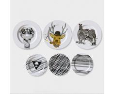 SuperStudio Platos Decorativos WILD -Set de 6 unidades-