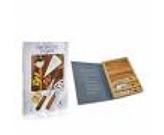 SuperStudio Set de Cuchillos de Queso con Tabla de Madera RAY