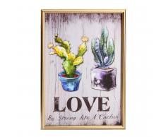 SuperStudio Cuadro con Marco LOVE CACTUS DUO -60x40-