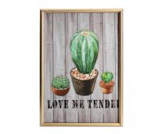 SuperStudio Cuadro con Marco LOVE ME TENDER CACTUS -60x40-