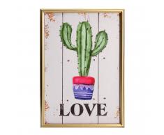 SuperStudio Cuadro con Marco LOVE CACTUS -60x40-