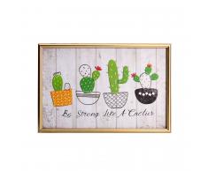 SuperStudio Cuadro con Marco BE STRONG CACTUS -60x40-