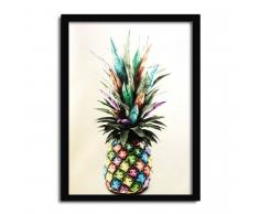 SuperStudio Cuadro con Marco COLORFUL ANANAS -24x33-