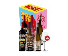 Vino de España Pack Democratic Wines (6 bot. + 6 copas)
