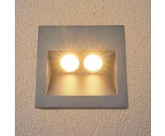 LAMPENWELT.COM Lámpara empotrada pared exterior LED gris Evienne