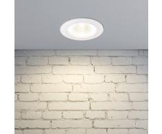 LAMPENWELT.COM Tadeus, lámpara empotrada LED anillo blanco, IP65