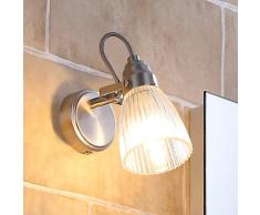 LAMPENWELT.COM Aplique para baño Kara con bombilla LED, IP44