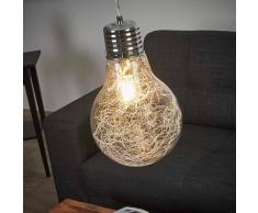 LAMPENWELT.COM Lámpara colgante Rubi, bombilla incandescente