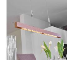 Lampenwelt.com Riel de iluminación LED colgante Nora roble, 78 cm