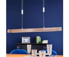 Lampenwelt.com Riel de iluminación LED colgante Nora madera 78cm