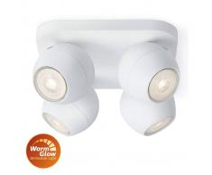 Philips Foco empotrado LED de techo Planet 4 br. en blanco
