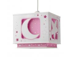 Dalber Lámpara colgante fluorescente CIELO NOCTURNO, rosa