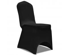 vidaXL Fundas elásticas para silla negras 100 unidades