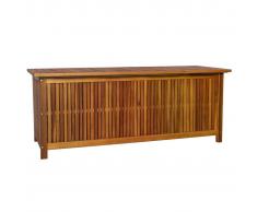 vidaXL Caja de almacenaje de jardín madera maciza acacia 150x50x58 cm