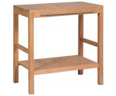 vidaXL Mueble de lavabo tocador madera teca maciza 74x45x75 cm