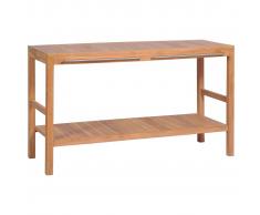 vidaXL Mueble de lavabo tocador madera de teca maciza 132x45x75 cm
