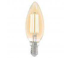 EGLO Bombilla LED de estilo vintage E14 C37 11557, Color ámbar
