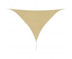 vidaXL Toldo de vela triangular de tela oxford 5x5x5 m beige