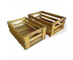 vidaXL Caja de manzanas de jardín para plantar de madera de acacia