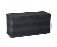 vidaXL Caja de almacenamiento de jardín 280 L negra
