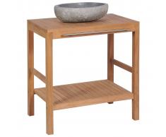 vidaXL Mueble tocador con lavabo madera teca maciza 74x45x75 cm