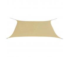 vidaXL Toldo de vela rectangular tela Oxford 2x4m beige