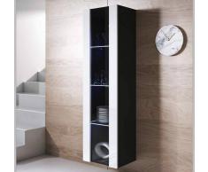 Armario colgante modelo Luke V5 (40x165cm) color negro y blanco