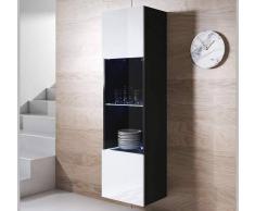Armario colgante modelo Luke V6 (40x165cm) color negro y blanco