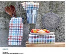 Bomdia Classic® 4 Paños de cocina rizo 50x50 cm - Trapos cocina multi-color (KT 137)