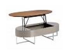 Mesa de centro elevable oxford nogal moka 120x60