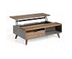 Mesa de centro elevable amberes nogal moka 120x75