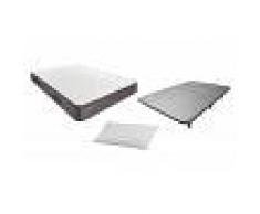 Viscozhen Pack Ahorro Colchón V600 + Base Tapizada Exprés + Regalo Almohada Viscoelástica