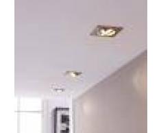 LAMPENWELT.COM 3 focos LED empotrables en techo Andrej cuadrados