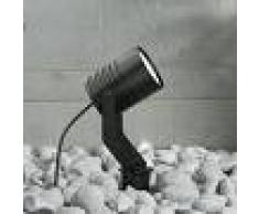 LAMPENWELT.COM Foco LED para exterior Maris negro varilla anclaje
