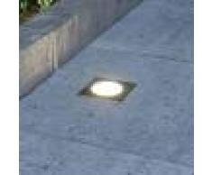 LAMPENWELT.COM Foco de suelo LED empotrado Doris, forma cuadrada