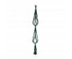 Maisons du Monde Lámpara de techo de macramé verde con 2 tarros de cristal