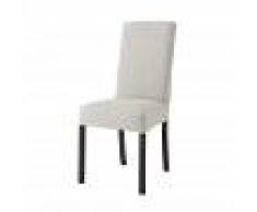 Maisons du Monde Funda de silla de algodón gris claro 47x57 Margaux